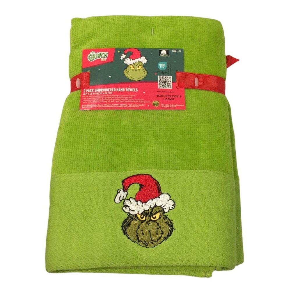 Dr Seuss How The Grinch Stole Christmas and Towels Set of 2